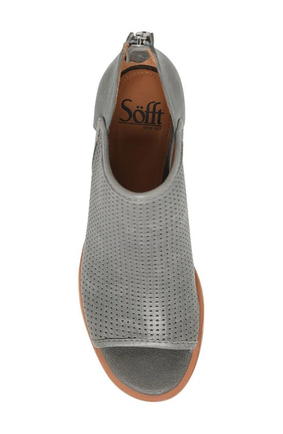 Söfft Carleigh Peep Toe Bootie In Moon Grey Perf