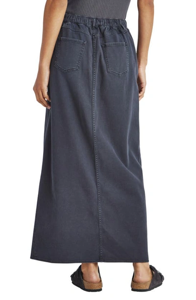 Shop Splendid Rhiannon Denim Maxi Skirt In Lead
