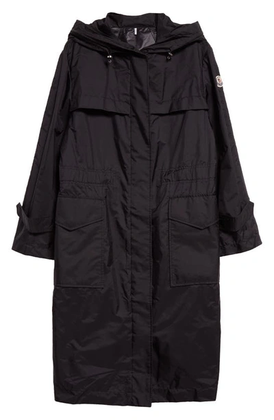 Shop Moncler Hiengu Water Repellent Nylon Raincoat In Black