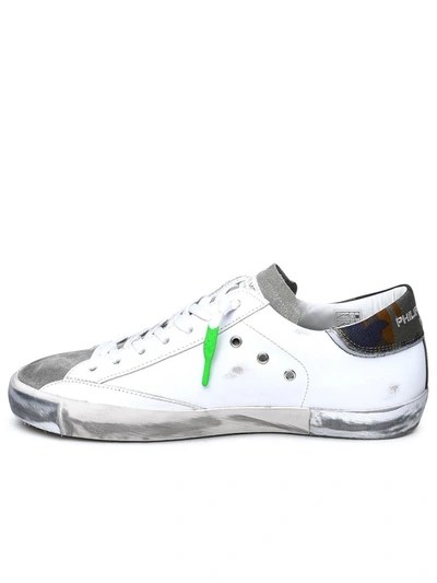 Shop Philippe Model White Leather Sneakers