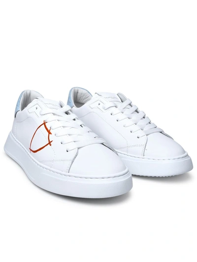 Shop Philippe Model White Leather Sneakers