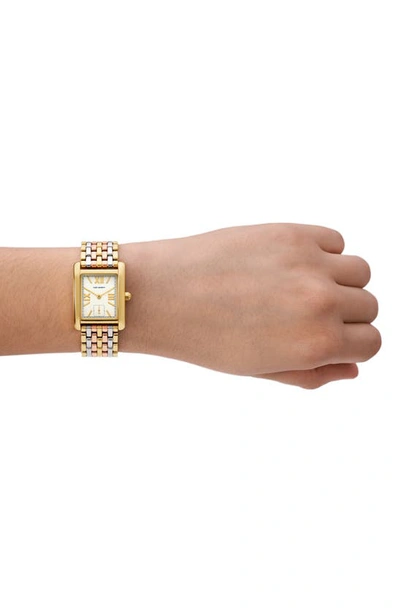 Shop Tory Burch The Eleanor Bracelet Watch, 25mm X 34mm In Tri-tone