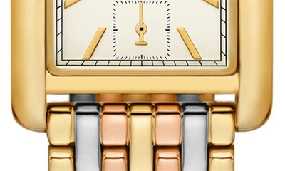 Shop Tory Burch The Eleanor Bracelet Watch, 25mm X 34mm In Tri-tone