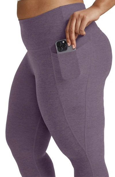 Shop Beyond Yoga Out Of Pocket High Waist Leggings In Purple Haze Heather