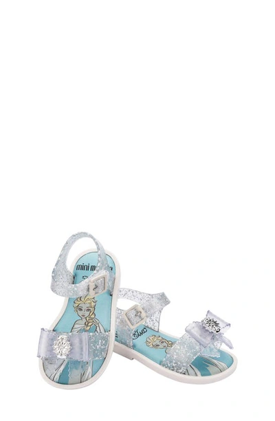 Mini Melissa X Disney Mar Jelly Sandal In Clear Glit