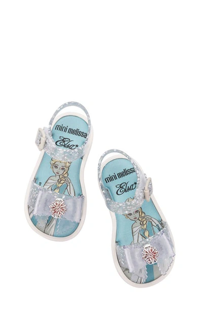 Mini Melissa X Disney Mar Jelly Sandal In Clear Glit
