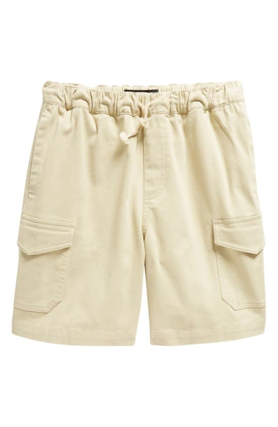 Shop Treasure & Bond Kids' Cotton Cargo Shorts In Beige Khaki