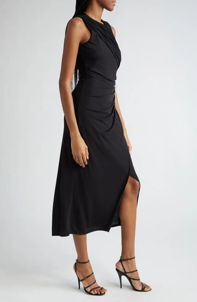 Shop Cinq À Sept Wesson Ruched Dress In Black