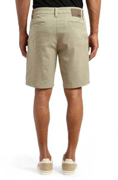 Mavi Jeans Noah Stretch Twill Flat Front Chino Shorts In Sea Grass Luxe Twill