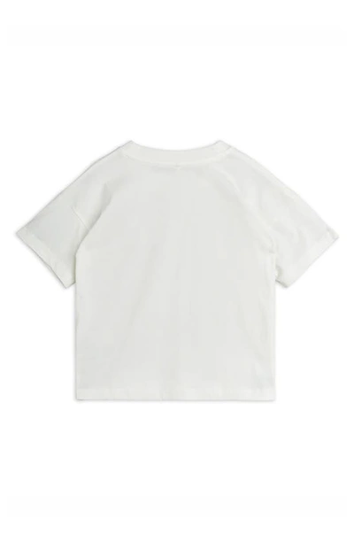 Shop Mini Rodini Kids' Chenille Basketball Organic Cotton T-shirt In White