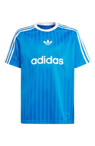 Shop Adidas Originals Kids' Adicolor 3-stripes T-shirt In Bluebird