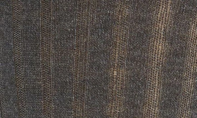 Canali Cotton Rib Dress Socks In Dark Grey