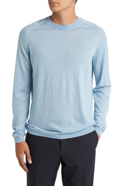 Shop Jack Victor Bailey Merino Wool Blend Sweatshirt In Sky Blue