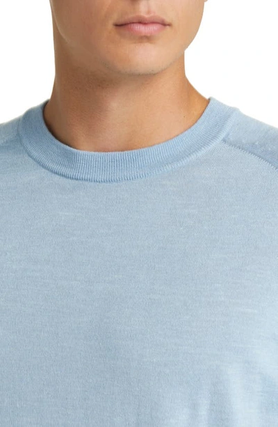 Shop Jack Victor Bailey Merino Wool Blend Sweatshirt In Sky Blue