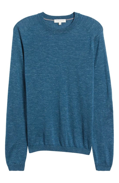 Shop Jack Victor Bailey Merino Wool Blend Sweatshirt In Teal