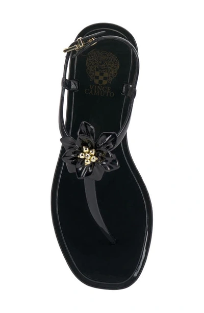 Shop Vince Camuto Jelynn Floral Appliqué Sandal In Black