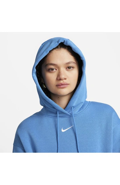 Shop Nike Sportswear Phoenix Oversize Fleece Hoodie In Star Blue/sail