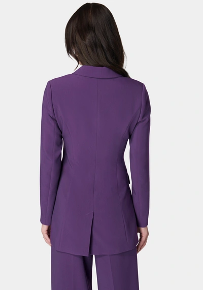 Bebe Woven Twill Cut Out Tailored Jacket In Imprerial Purple