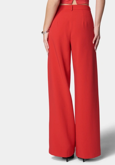 Bebe Natual Waist Wide Leg Pant In Salsa
