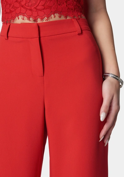 Bebe Natual Waist Wide Leg Pant In Salsa