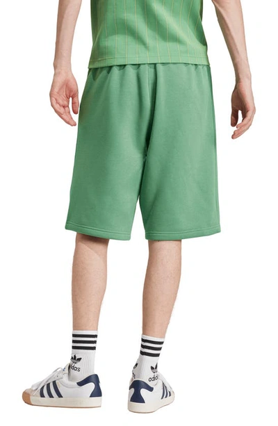 Shop Adidas Originals Trefoil Essentials Sweat Shorts In Preloved Green