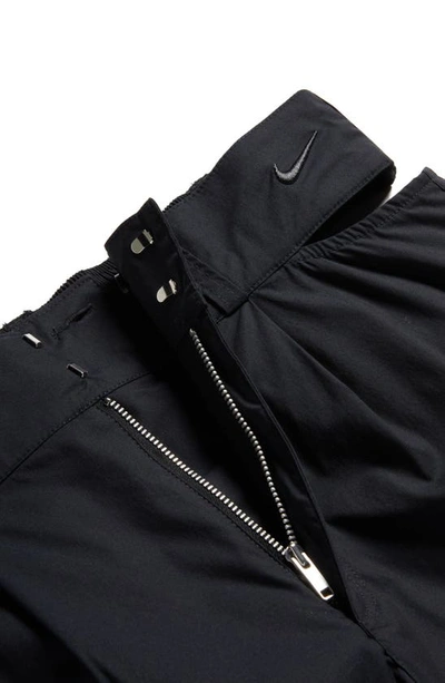 Shop Nike Cutout High Waist Wide Leg Trousers In Black/ Black/ Anthracite