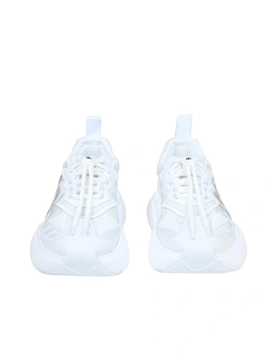 Shop Dolce & Gabbana Sneakers In Nylon And Suede In White