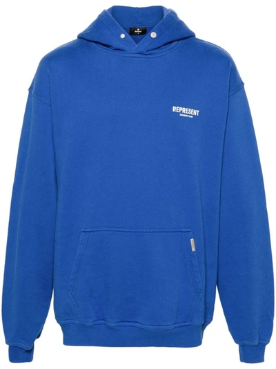 Shop Represent Owners Club Hoodie Clothing In Blue