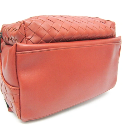 Shop Bottega Veneta Intrecciato Brown Leather Backpack Bag ()