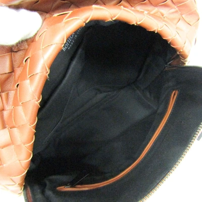 Shop Bottega Veneta Intrecciato Brown Leather Backpack Bag ()