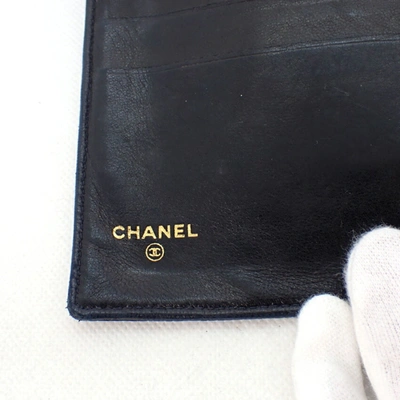 Pre-owned Chanel Cc Black Leather Wallet  ()