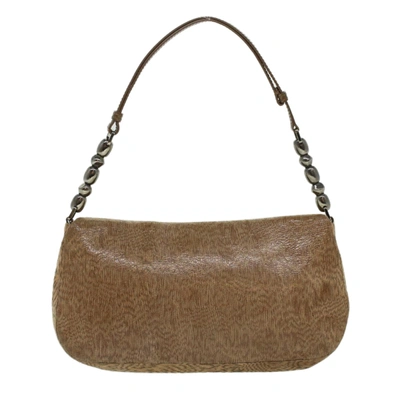 Shop Dior Malice Brown Suede Shoulder Bag ()