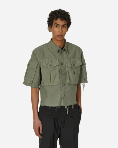 Shop Dries Van Noten Military Shortsleeve Shirt In Grey