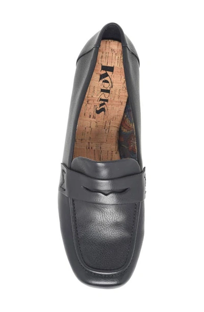 Korks Posie Penny Loafer In Black