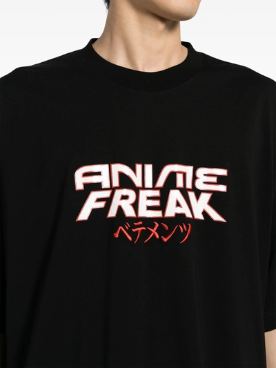 Shop Vetements Men Anime Freak T-shirt In Black