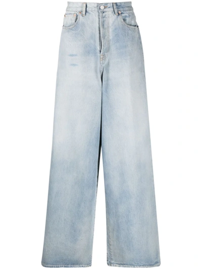Shop Vetements Men Big Shape Jeans In Blue