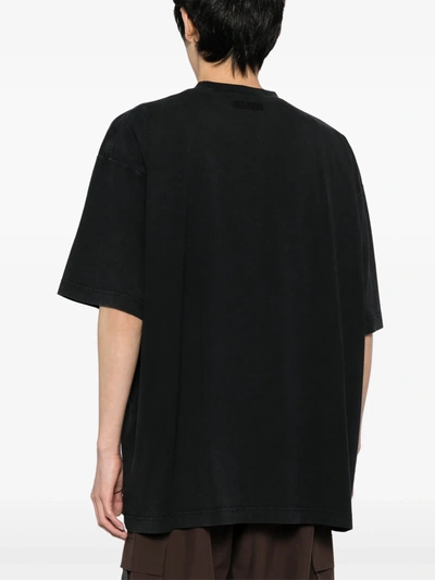 Shop Vetements Men Very Expensive T-shirt In Washed Black