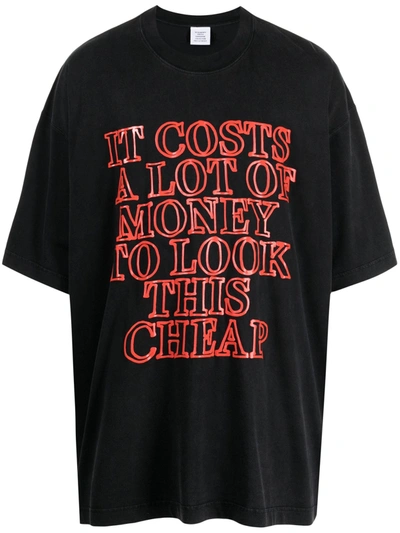 Shop Vetements Men Very Expensive T-shirt In Washed Black