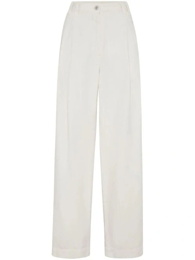 Shop Brunello Cucinelli Tinted Trouser Clothing In White