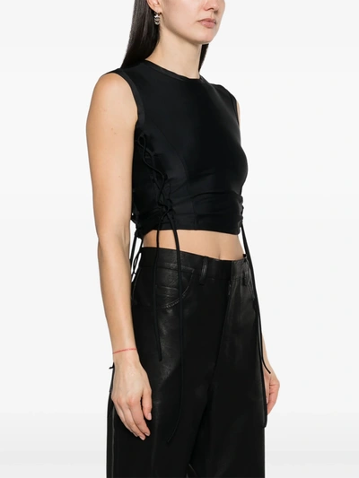 Shop Vetements Women Laces Styling Tank Top In Black