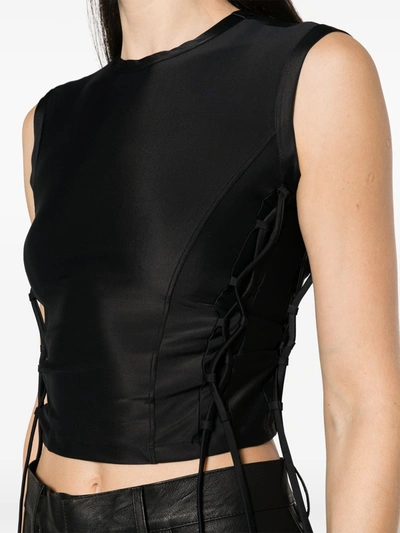 Shop Vetements Women Laces Styling Tank Top In Black