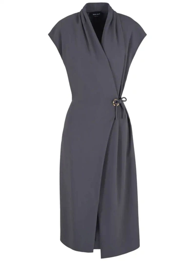 Shop Giorgio Armani Sleeveless Long Dress Clothing In Grey
