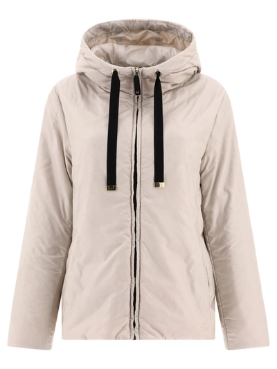 Shop Max Mara The Cube "travel Jacket" In Water-resistant Technical Canvas In Beige
