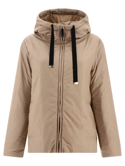 Shop Max Mara The Cube Travel Jacket In Water-resistant Technical Canvas In Beige