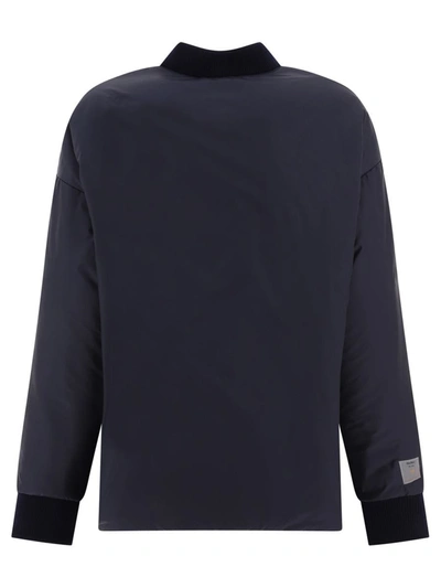 Shop Max Mara The Cube "danish" Bomber Jacket In Water-resistant Technical Canvas In Blue