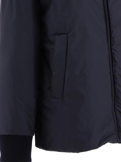 Shop Max Mara The Cube "danish" Bomber Jacket In Water-resistant Technical Canvas In Blue