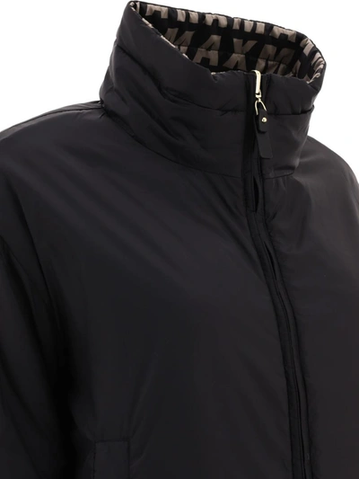 Shop Max Mara The Cube "bilogo" Reversible Jacket In Water-resistant Technical Canvas In Black