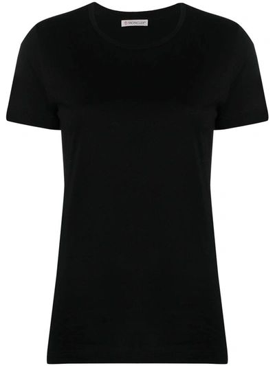 Shop Moncler Logo-patch Short-sleeve T-shirt In Black