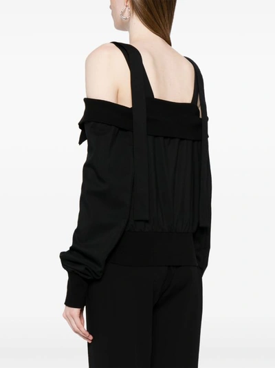 Shop Yohji Yamamoto Regulation Women R-off Shoulder Jacket In Black