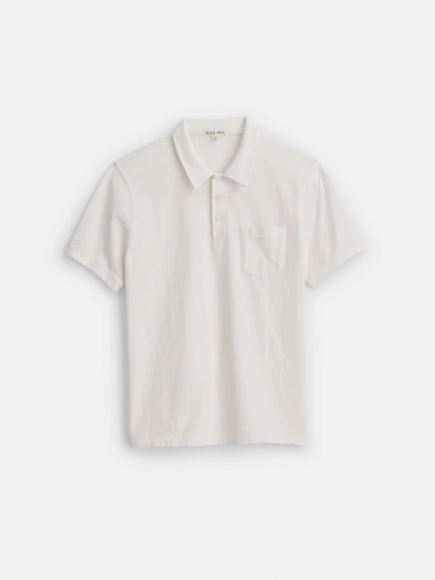 Shop Alex Mill Vintage Wash Polo In Off White